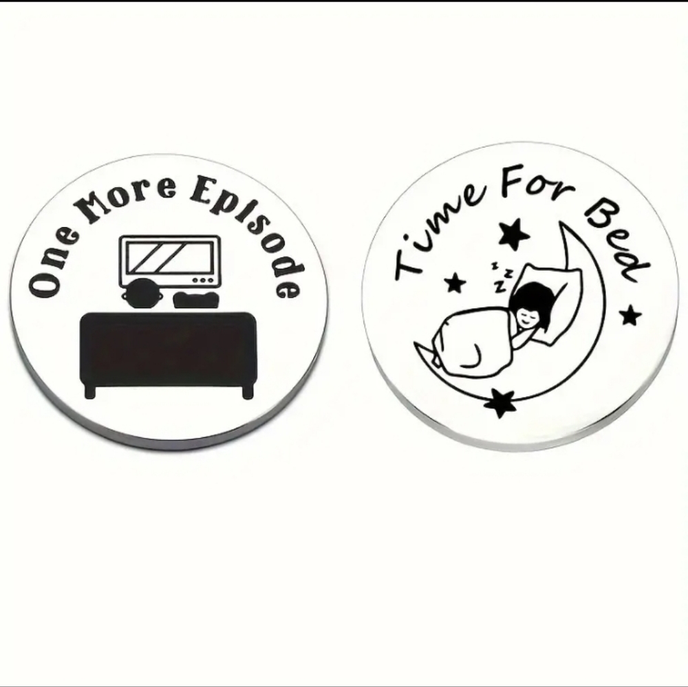 Double-sided stainless steel coin "episode/bed"